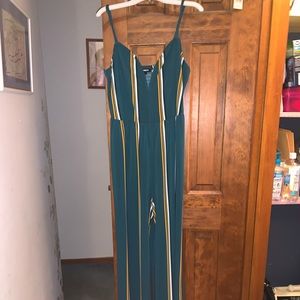 Express Jumper Painsuit Romper M green stripe